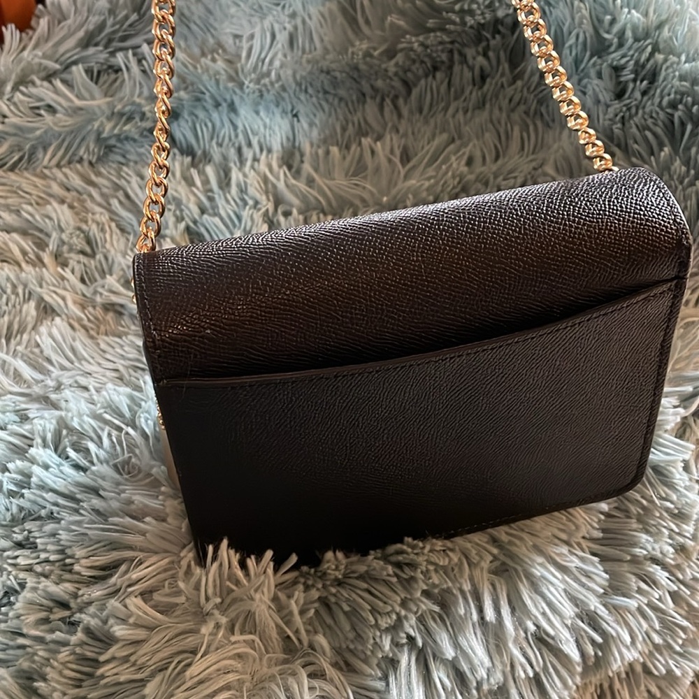 Coach Black Crossbody Bag with Gold Chain - Picture 3 of 9